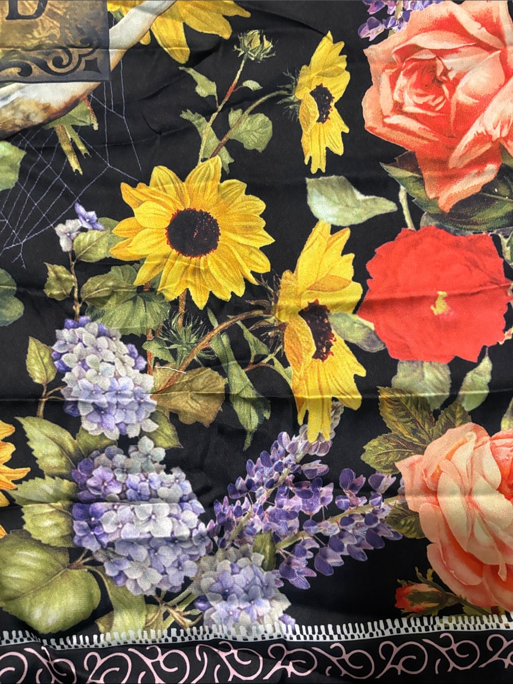 Floral Statement Scarf - "Don't Be a Lady, Be a Legend" - Picture 3 of 5